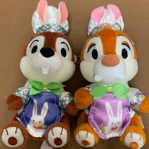 チップ＆デール ぬいぐるみバッジ ディズニー イースター