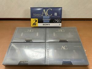 QW1691 SONY Beta ベータビデオカセット Master AC　L-750 L-500 5本 未使用品 0610