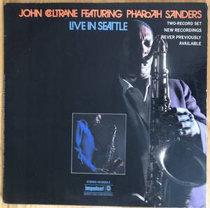 John Coltrane Featuring Pharoah Sanders / Live In Seattle 2LP レコード US盤 IMPULSE 赤黒ラベル