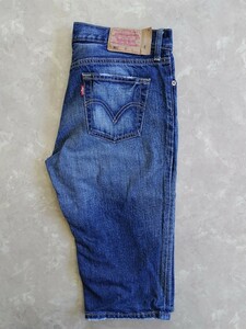 2005年製 Levi's リーバイス W501 W501-0121 Lサイズ ハーフパンツ レディースモデル ユーズド加工 トップボタン裏刻印359 501