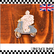 英国 インポート Pins Badge ピンズ ピンバッジ 画鋲 michelin ミシュラン ミシュランマン Lambretta ランブレッタ VESPA ベスパ UK GB 236_画像1