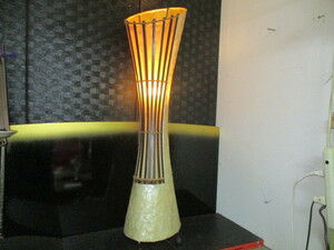  floor light bamboo Japanese paper metal . has been made height approximately 1m