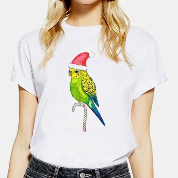 アニマルTシャツ セキセイインコ(帽子)