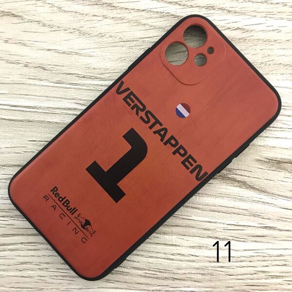 マックス・フェルスタッペン #1 ブラウン iPhone 11 ケース F1 レッドブル