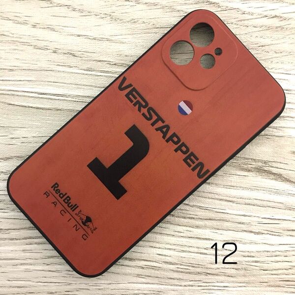 マックス・フェルスタッペン #1 ブラウン iPhone 12 ケース F1 レッドブル