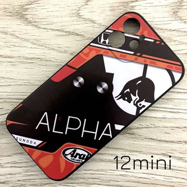 TSUNODA ヘルメット デザイン 2021 iPhone 12 mini ケース F1 アルファタウリ ホンダ