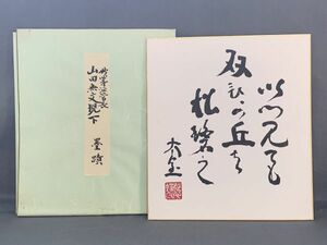 【色紙】印刷　　山田無文　墨蹟　『書』　花園大学名誉学長/妙心寺派管長　パケット発送 　N0617A6