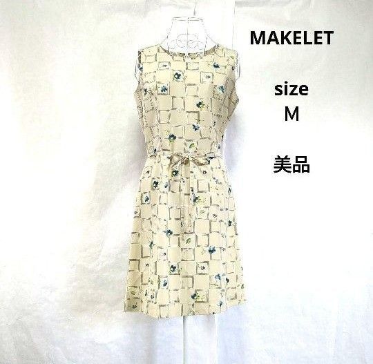 MAKELET 膝丈ワンピース ノースリーブワンピース チュニックワンピース