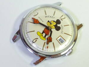 70's Mickey Mouse HELBROS ад Bros наручные часы 17 камень ручной завод Vintage часы Disney герой секунд игла календарь работа хорошая вещь редкость 