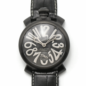 ガガミラノ GaGa MILANO マヌアーレ48MM 手巻き 5012.06SブラックPVD メンズ 紳士用 男性用 腕時計 未使用品