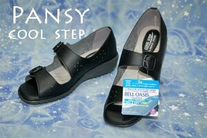 SALE[Pansy COOL STEP] анютины глазки передний открытие summer обувь #7212 чёрный 23.0cm 3E* новый товар 