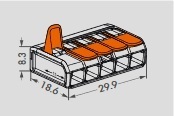 WFR-5 5個 ワンタッチコネクター WAGO ワゴジャパン 新品 送料込み_画像4