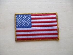 【送料無料・中古】アメリカ国旗パッチ星条旗ワッペン/FLAGサバゲーPATCH米軍badgeフラッグUSAミリタリーARMYアーミー M87