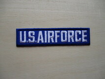 【送料無料】アメリカ空軍U.S. AIR FORCEネームテープ/刺繍US青エアフォース白Subdued米空軍USAFパッチpatchワッペンtabタブtagタグ M92_画像1