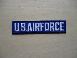 【送料無料】アメリカ空軍U.S. AIR FORCEネームテープ/刺繍US青エアフォース白Subdued米空軍USAFパッチpatchワッペンtabタブtagタグ M92