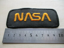 【送料無料】90s アメリカ航空宇宙局NASAロゴ ワッペン/黒patch宇宙開発パッチLOGOケネディ宇宙センターkennedyロケットspace宇宙飛行士 U3_画像9