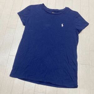 3548☆ POLO RALPH LAUREN ポロラルフローレン 半袖Tシャツ クルーネックTシャツ レディース XS ネイビー