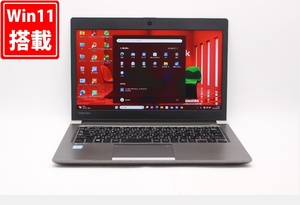 中古 フルHD 13.3インチ TOSHIBA dynabook R63J Windows11 八世代 i5-8250U 8GB 256GB-SSD カメラ 無線 Office付 中古パソコンWin11 税無