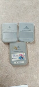 PS for first generation PlayStation for memory card SONY 3 piece set Tokimeki Memorial 