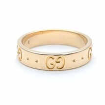 【新品仕上げ済】 GUCCI グッチ アイコンリング K18 YG 表記サイズ9号 8.5号 3ｇ レディース ジュエリー 美品_画像2