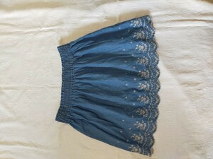  sun Ford Denim embroidery skirt M