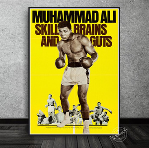  C2849 モハメド・アリ Muhammad Ali ボクサー ボクシング キャンバスアートポスター 50×70cm イラスト インテリア 雑貨 海外製 枠なし B