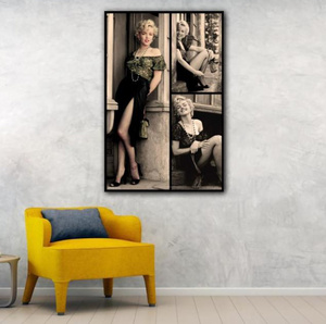  C2888 マリリン・モンロー Marilyn Monroe キャンバスアートポスター 50×75cm イラスト インテリア 雑貨 海外製 枠なし B