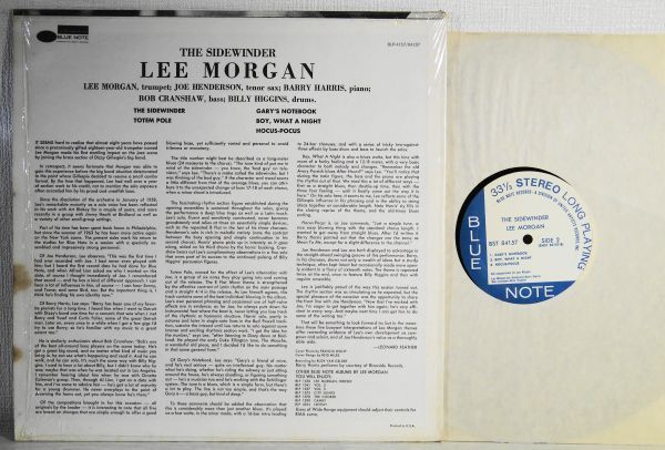 ◇LEE MORGAN【THE SIDEWINDER】米国US盤LP◇BLUE NOTE STEREO 84157 ...