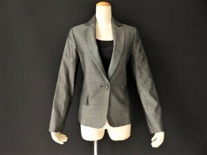 # small translation have fine quality beautiful goods [ 49AV.junko shimada ] high class silk wool lustre jacket 9 number M gray j1062