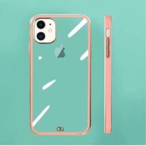 iPhone11 ケース クリア カバー スマホケース 透明 可愛い かわいい 韓国 耐衝撃 薄型 TPUバンパー アイフォン11(桜 ピンク)_画像3