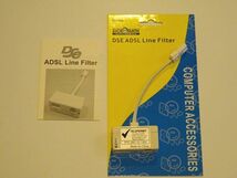 DSE ADSL Line Filter 留学 移住 ワーキングホリデー 電話のコネクトからインターネット_画像1