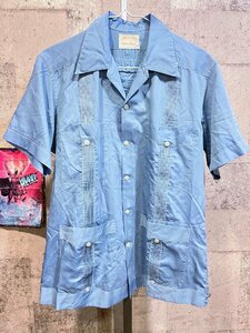 CAMISERIA CAMUL 半袖 キューバシャツ 38 メキシカンシャツ 刺繍 ヴィンテージ