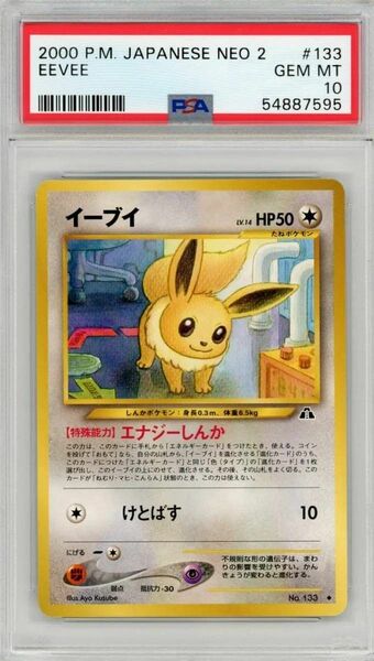 イーブイ 旧裏 PSA10 NEO2 ポケモンカード 投稿時世界に48枚