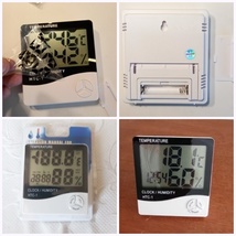 デジタル温湿度計 置時計 温度計 湿度計 時計 目覚まし アラーム カレンダー 5機能搭載 スタンド 壁掛け 多機能 風邪 インフルエンザ 予防_画像9