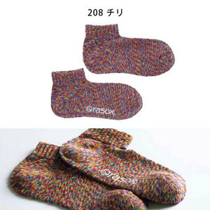 rasoxla socks L character type socks CA061AN39 Splash low Chile L size (26-28cm) new goods 