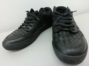 ◎美品【BOTTEGA VENETA】USED☆ボッテガベネタレザースニーカー/ブラック