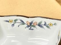 未使用 たち吉 菱形 角皿 聖果花草柄 小鉢 5客セット 和食器_画像6