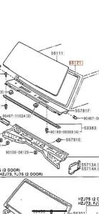 ランクル70 トヨタ純正 新品 HZJ77 / 76 フロントガラス ウェザーストリップ 56121-60130