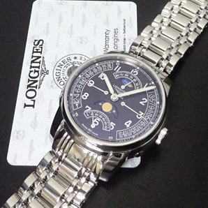 2023年5月OH・仕上済 LONGINES ロンジン サンティミエ コレクション レトログラード ムーンフェイズ L2.764.4.53.6 国際保証書 純正内外箱の画像1