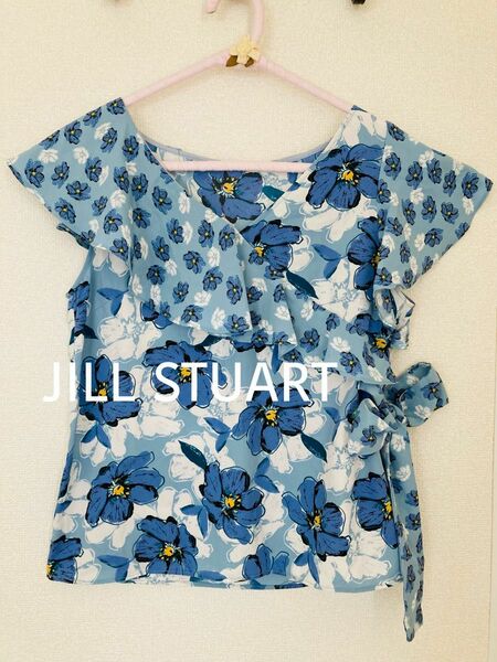 JILL STUART 青 花柄　半袖カットソー