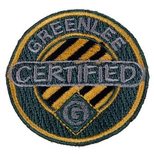 OA159 GREENLEE CERTIFIED ロゴ 丸形 ワッペン アメリカ 米国 輸入雑貨