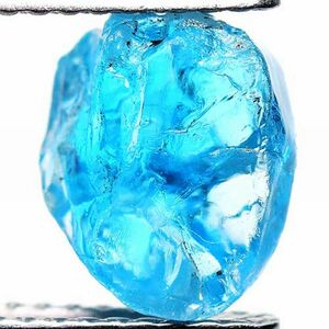 【世界の原石:ブルージルコン 3.90ct:4378】非加熱 マダガスカル産 Natural Blue Zircon Rough 鉱物 宝石 標本 jewelry Madagascar