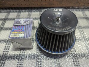 BLITZ Blitz air cleaner SUS POWER CORE TYPE LM core blue new goods filter attaching 