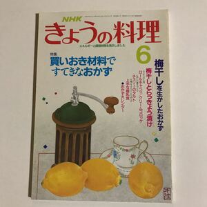 NHKきょうの料理 6月号　特集　買いおき材料ですてきなおかず　梅干しを生かしたおかず　平成元年