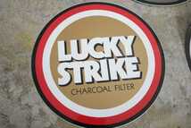 LUCKY STRIKE ラッキーストライク 大判ステッカー シール 直径30cm 3種類 3枚/タバコ 煙草 ノベルティ 販促 非売品 未使用 広告 企業ロゴ _画像4
