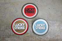 LUCKY STRIKE ラッキーストライク 大判ステッカー シール 直径30cm 3種類 3枚/タバコ 煙草 ノベルティ 販促 非売品 未使用 広告 企業ロゴ _画像6