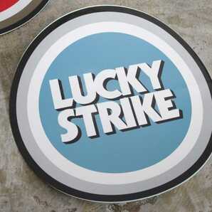 LUCKY STRIKE ラッキーストライク 大判ステッカー シール 直径30cm 3種類 3枚/タバコ 煙草 ノベルティ 販促 非売品 未使用 広告 企業ロゴ の画像5