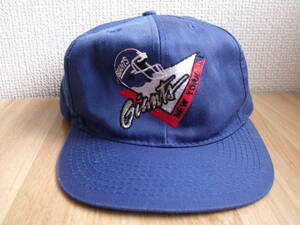 NFL NEW YORK GIANTS 　アメリカンフットボール　キャップ　 帽子 　ブルー ONESIZE　ヴィンテージ品　難有り品