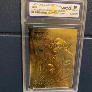 WCG鑑定品 WCG ヨーダ スターウォーズ ダース・ベイダーエディション 1996 SCORE BOAED 23KT GOLD 