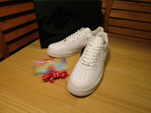 Y送料無料△308未使用品【NIKE × Supreme ナイキシュプリーム】替え紐 箱 タグ付 CU9225-100 AIR FORCE 1 LOW SP ホワイト SIZE US 10.5